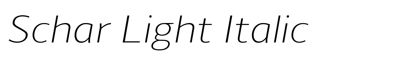 Schar Light Italic